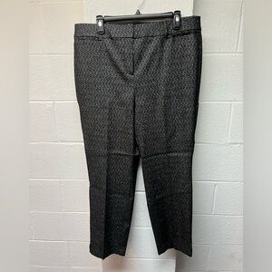 Lane Bryant Black and Silver Patterned Pants